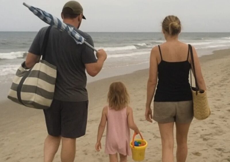 Ik dacht dat mijn man dood was, totdat ik hem op het strand zag ontspannen met een ander gezin.