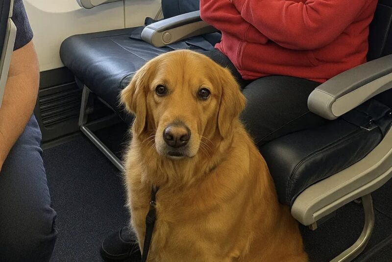 Ze wilde dat mijn assistentiehond van het vliegtuig werd verwijderd – maar het einde liep anders dan ze dacht