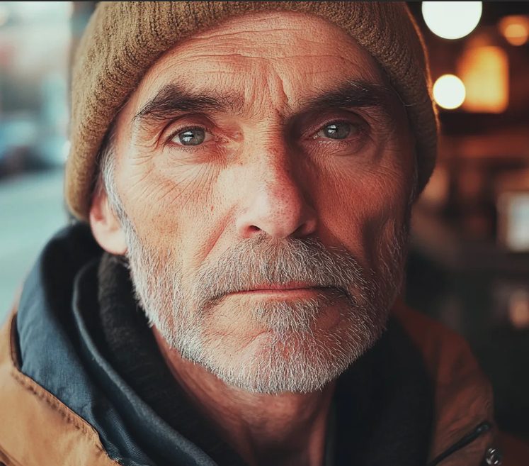 Een dakloze man vroeg me om hem een koffie te kopen op zijn verjaardag — Uren later ging hij naast me zitten in de eerste klas