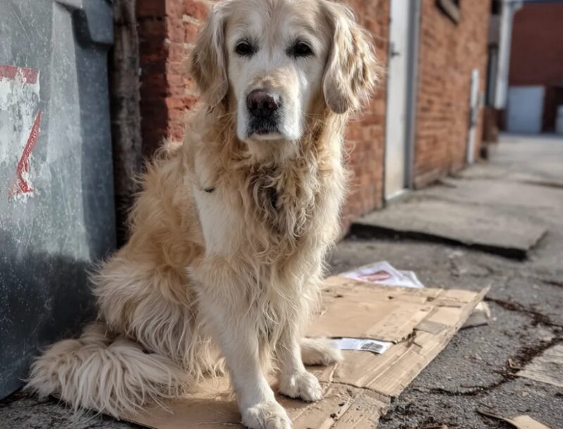 Ik gaf bijna mijn hele salaris aan een dakloze vrouw met een hond – Zes maanden later kreeg ik een brief van haar.