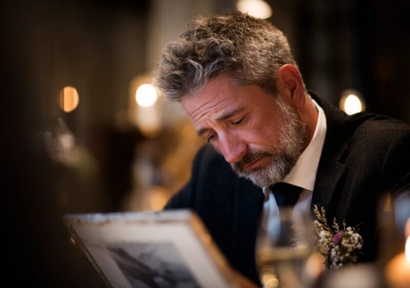 Ik zette de foto van mijn overleden moeder op de tafel op mijn bruiloft, en mijn stiefmoeder gooide hem “per ongeluk” om.