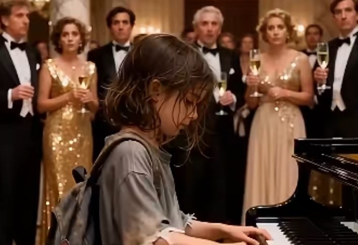 Een hongerig meisje vroeg of ze piano mocht spelen voor een maaltijd — wat er daarna gebeurde bracht iedereen tot tranen