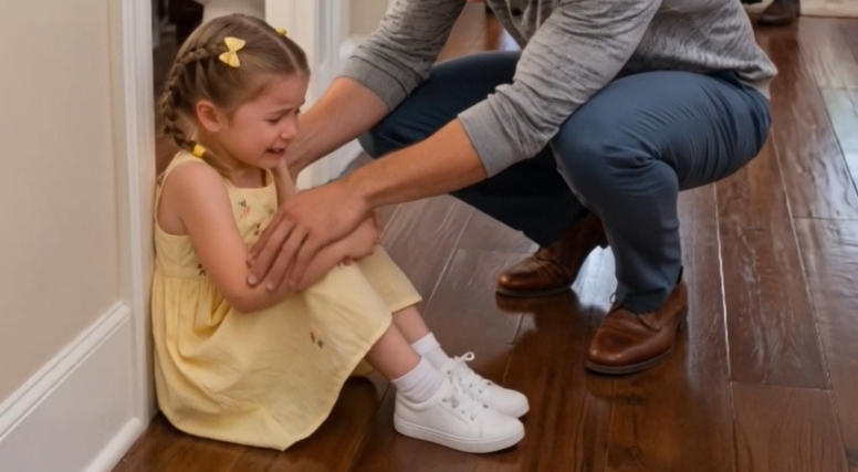 Mijn vijfjarige dochter verstopte zich tijdens een familiebijeenkomst voor haar tante en fluisterde: "Papa… moet ik sorry zeggen?" Even later onthulde een klein bewijs de waarheid die mijn ouders wanhopig verborgen wilden houden.