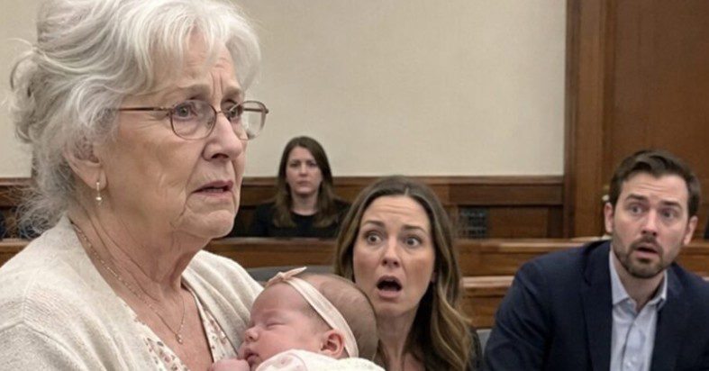 Ik kreeg een baby toen ik 79 was, en mijn kinderen stapten naar de rechtbank om mij wilsonbekwaam te laten verklaren. Maar toen de rechter vroeg wie de vader van de baby was, ging de deur van de rechtszaal open…