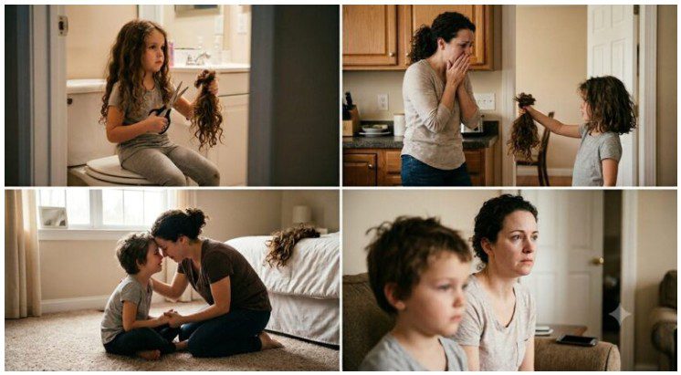 Mijn dochter knipte haar eigen haar af – toen ik ontdekte waarom, rende ik meteen naar mijn man